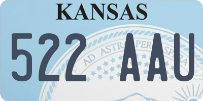 KS license plate 522AAU