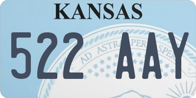 KS license plate 522AAY