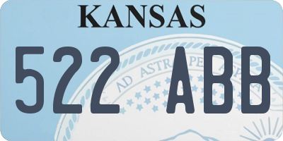 KS license plate 522ABB
