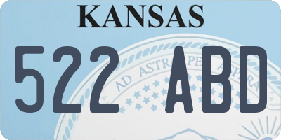 KS license plate 522ABD
