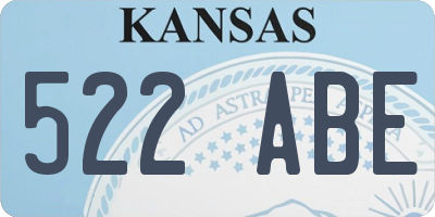 KS license plate 522ABE