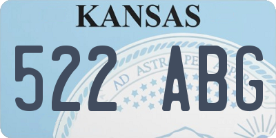 KS license plate 522ABG