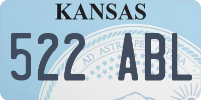 KS license plate 522ABL