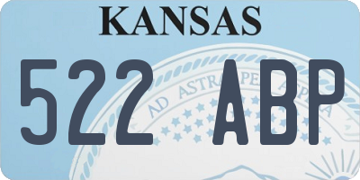 KS license plate 522ABP