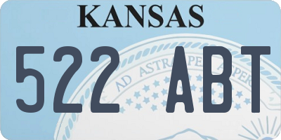 KS license plate 522ABT