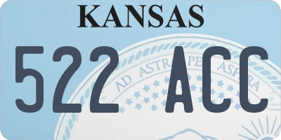 KS license plate 522ACC