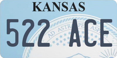 KS license plate 522ACE