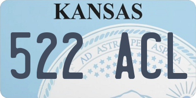 KS license plate 522ACL