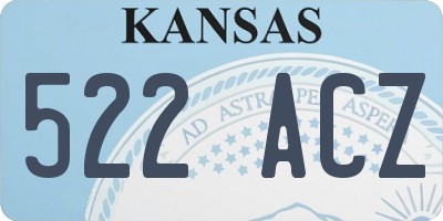 KS license plate 522ACZ