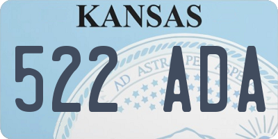 KS license plate 522ADA