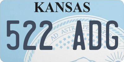 KS license plate 522ADG