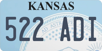 KS license plate 522ADI