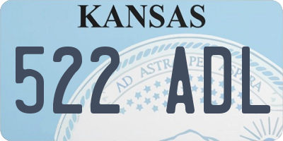KS license plate 522ADL