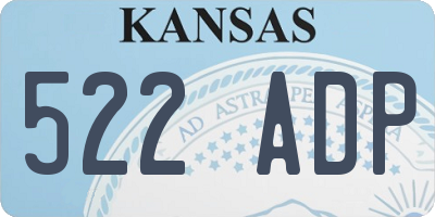 KS license plate 522ADP