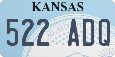 KS license plate 522ADQ