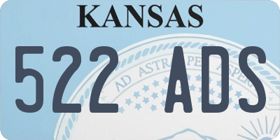 KS license plate 522ADS