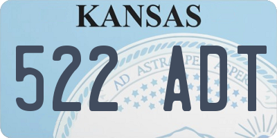 KS license plate 522ADT