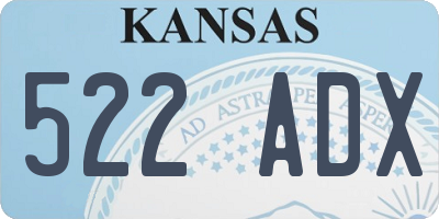 KS license plate 522ADX