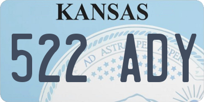 KS license plate 522ADY