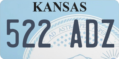 KS license plate 522ADZ