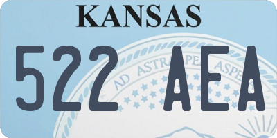 KS license plate 522AEA