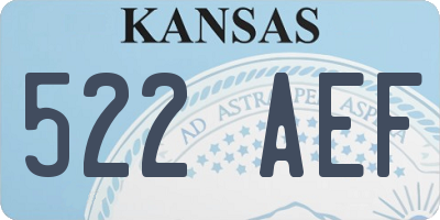 KS license plate 522AEF