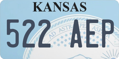 KS license plate 522AEP