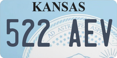 KS license plate 522AEV