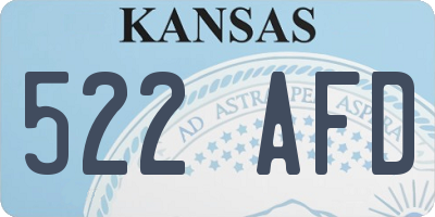 KS license plate 522AFD