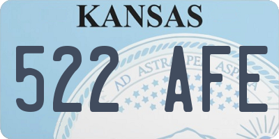 KS license plate 522AFE