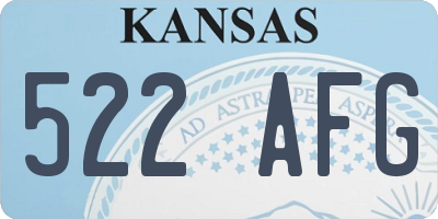 KS license plate 522AFG