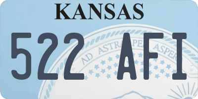 KS license plate 522AFI