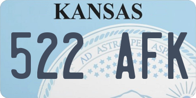 KS license plate 522AFK