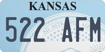 KS license plate 522AFM