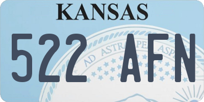 KS license plate 522AFN