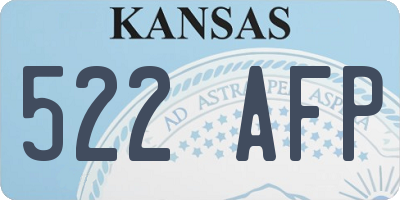 KS license plate 522AFP