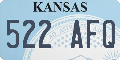 KS license plate 522AFQ