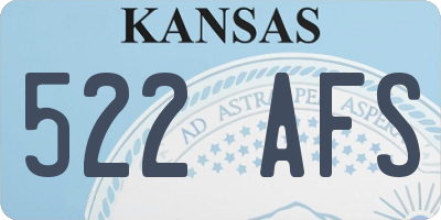 KS license plate 522AFS