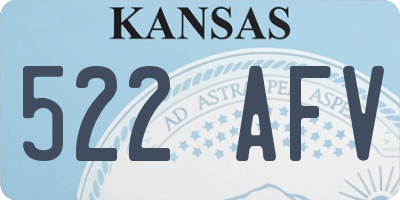 KS license plate 522AFV