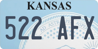 KS license plate 522AFX
