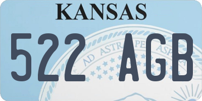 KS license plate 522AGB