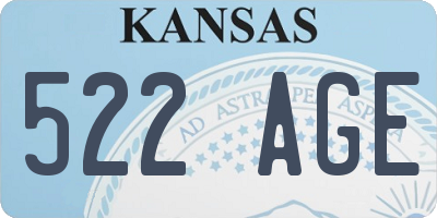 KS license plate 522AGE
