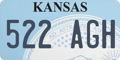 KS license plate 522AGH