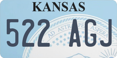 KS license plate 522AGJ