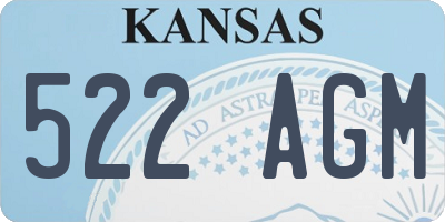 KS license plate 522AGM