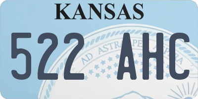 KS license plate 522AHC