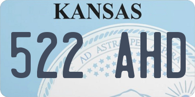 KS license plate 522AHD