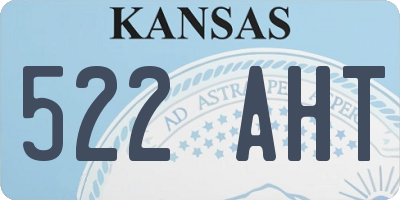 KS license plate 522AHT