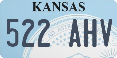 KS license plate 522AHV