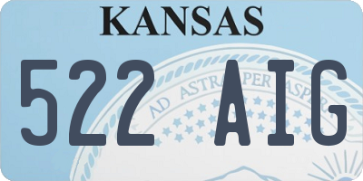 KS license plate 522AIG
